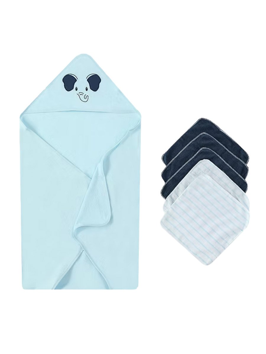 Pack of 6 - Hooded Towel and Face Cloth