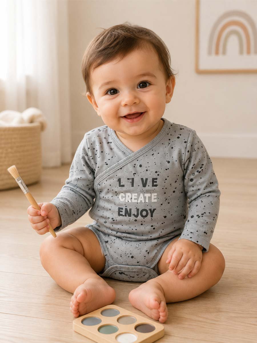 Pack of 2 - Speckled Quote Print Bodysuit