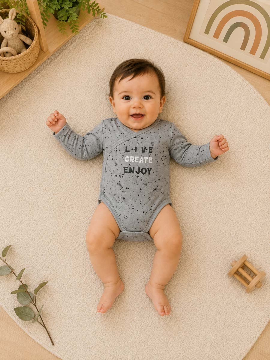 Pack of 2 - Speckled Quote Print Bodysuit