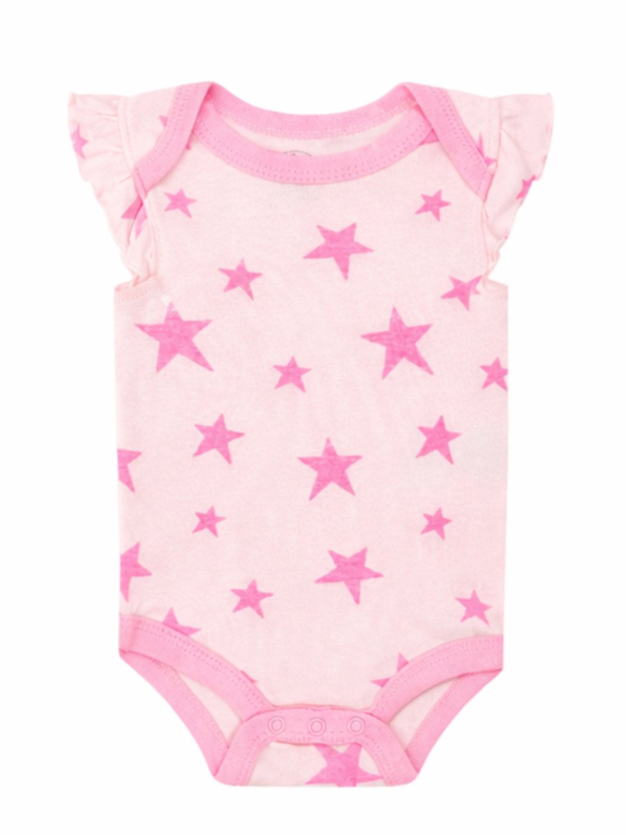 Pack of 3 -Starburst Frill Sleeve Bodysuit