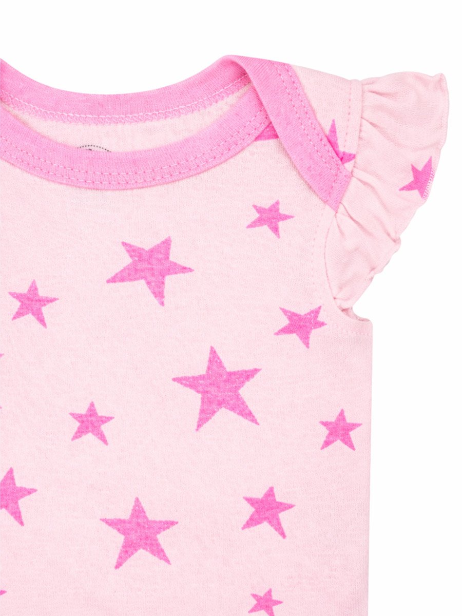 Pack of 3 -Starburst Frill Sleeve Bodysuit