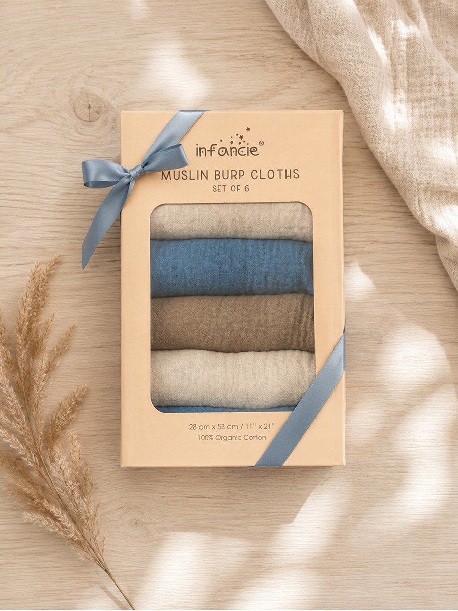 Cotton Baby Burp Cloth Gift Box Set 28 x 53 cm