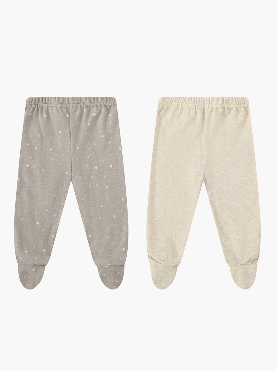 Pack of 2 - Baby Footed Soft Cotton Leggings