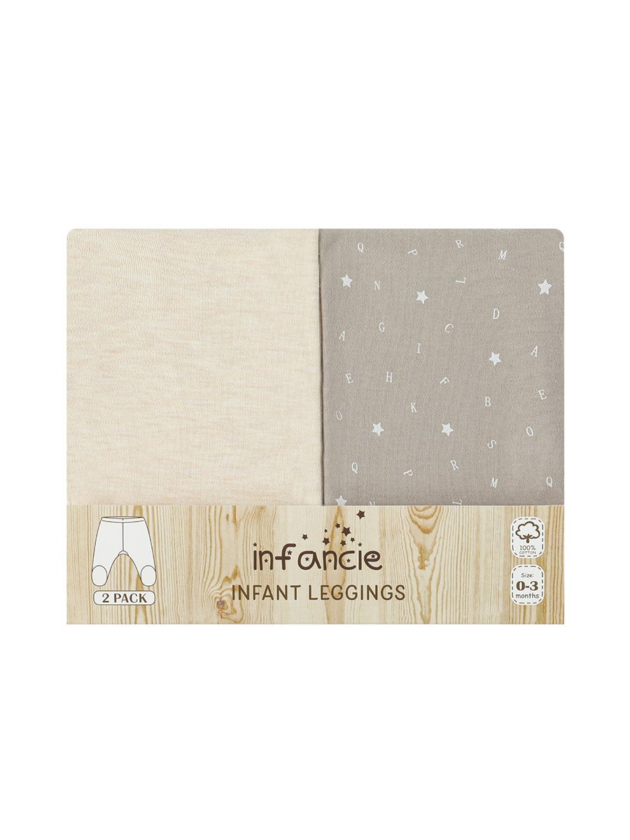Pack of 2 - Baby Footed Soft Cotton Leggings