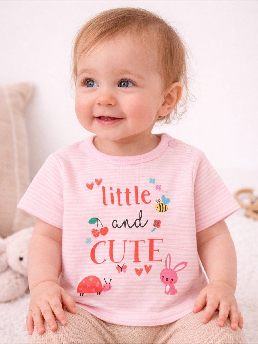 Pack of 3 - Girls Bunny Print T-Shirt