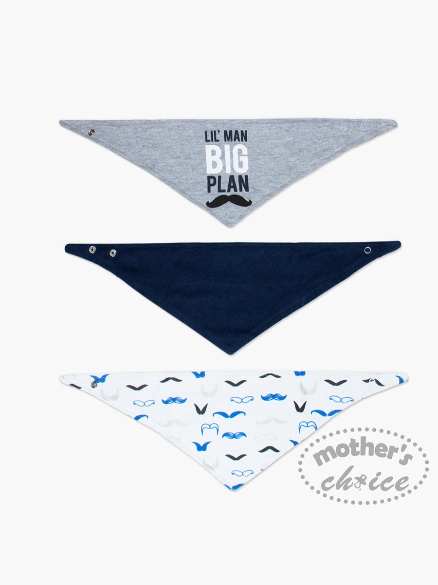 Pack of 3- Soft Cotton Bandana Bibs