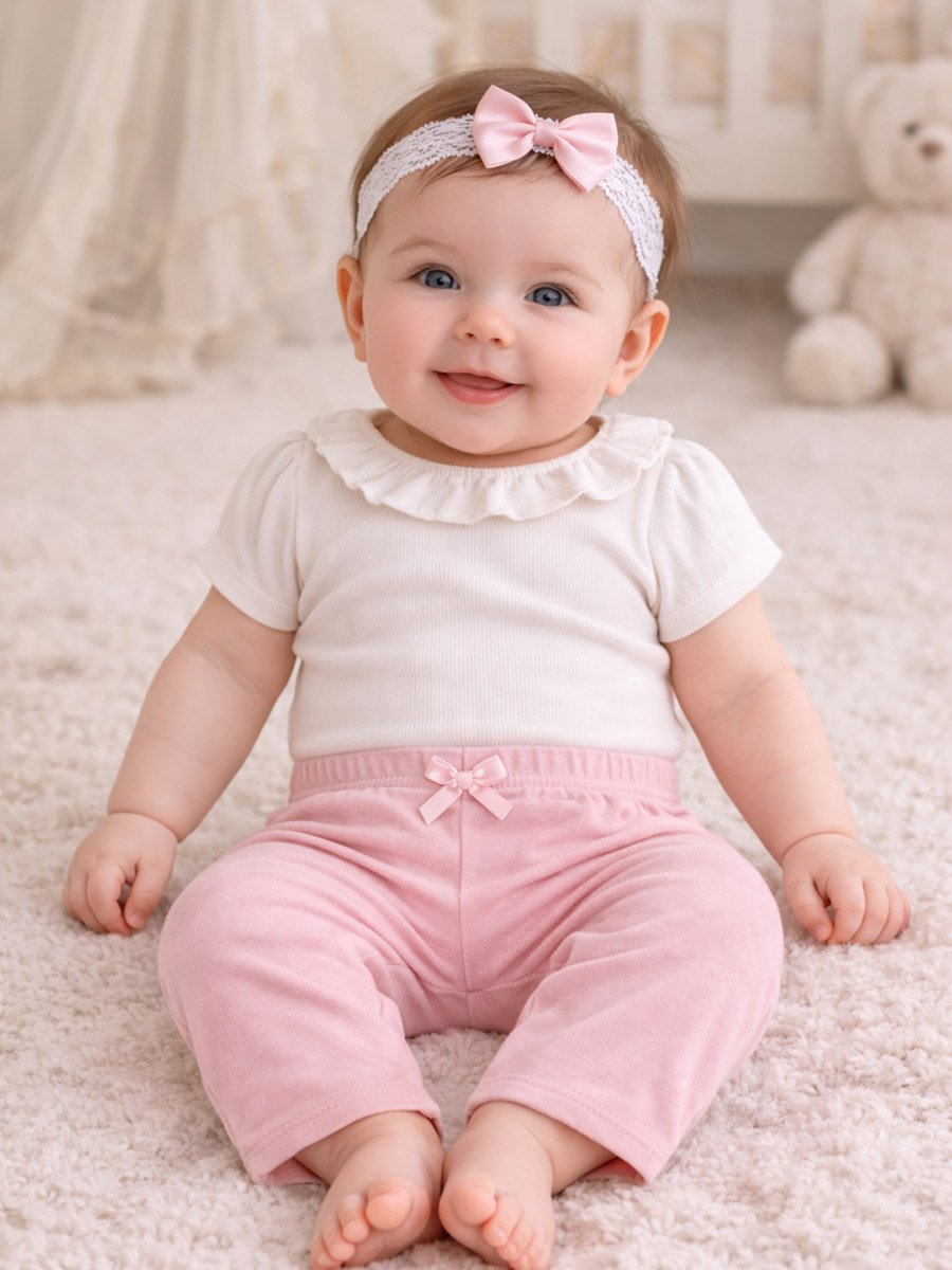 Pack of 4 - Soft 100% Cotton Baby Pants