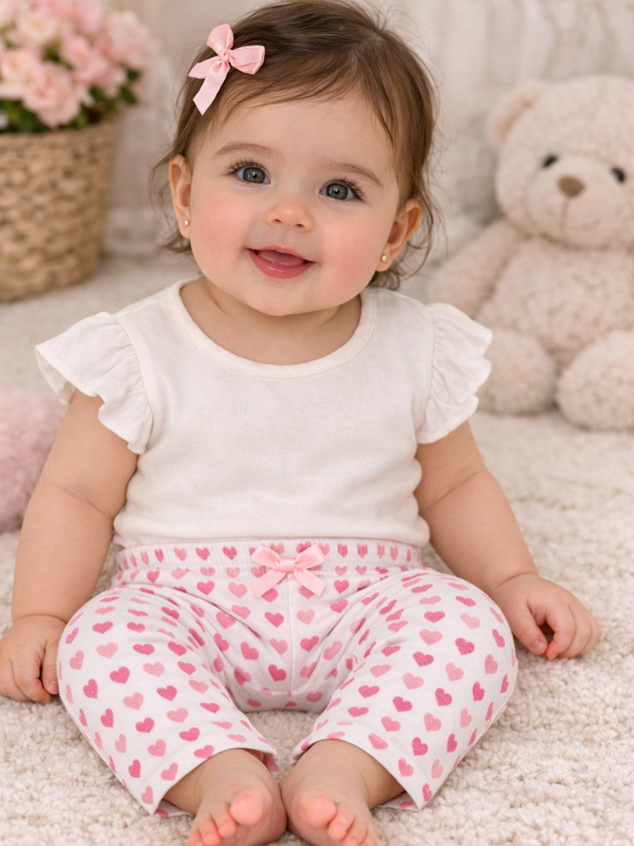 Pack of 4 - Soft 100% Cotton Baby Pants