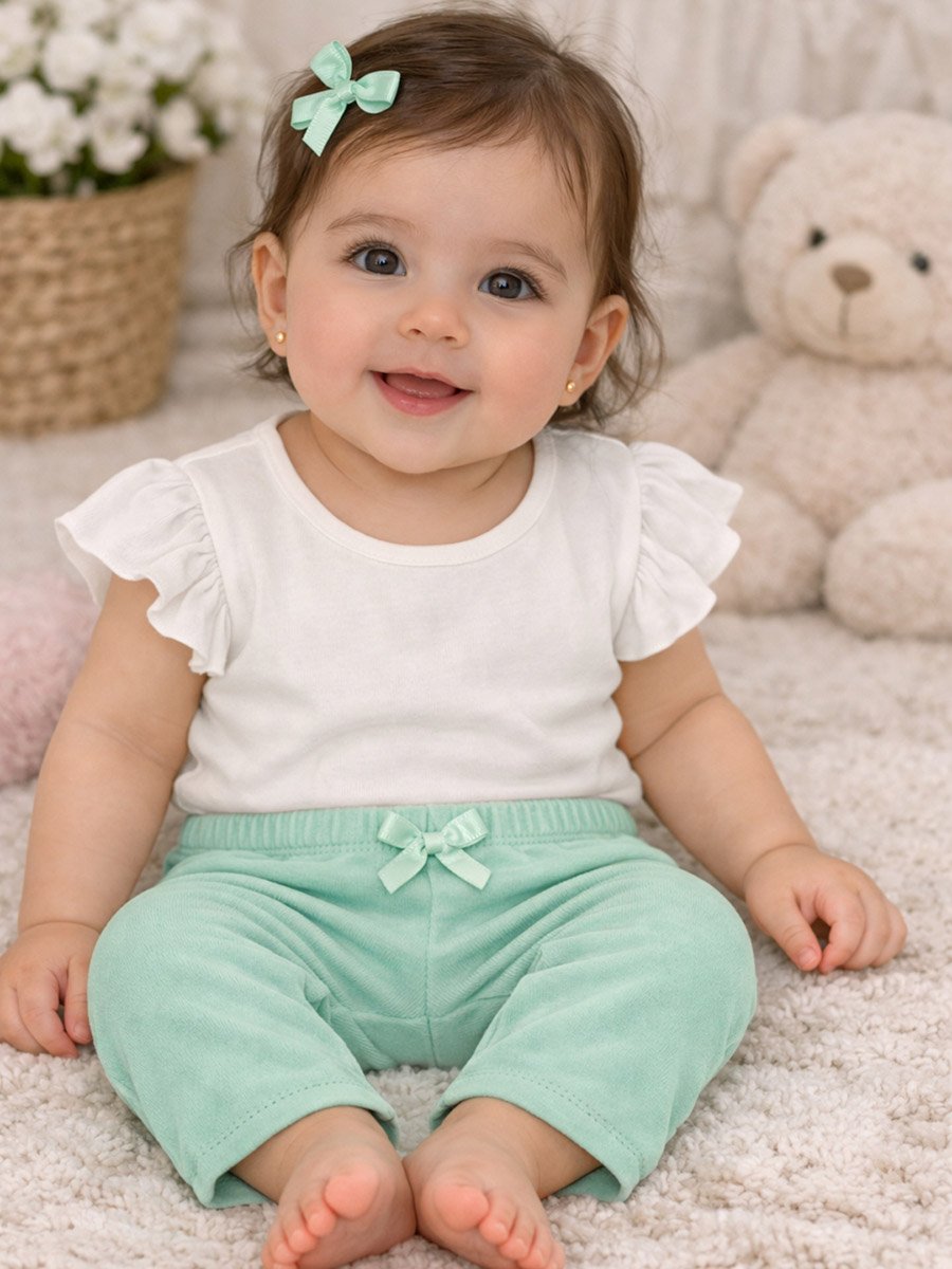 Pack of 4 - Soft 100% Cotton Baby Pants