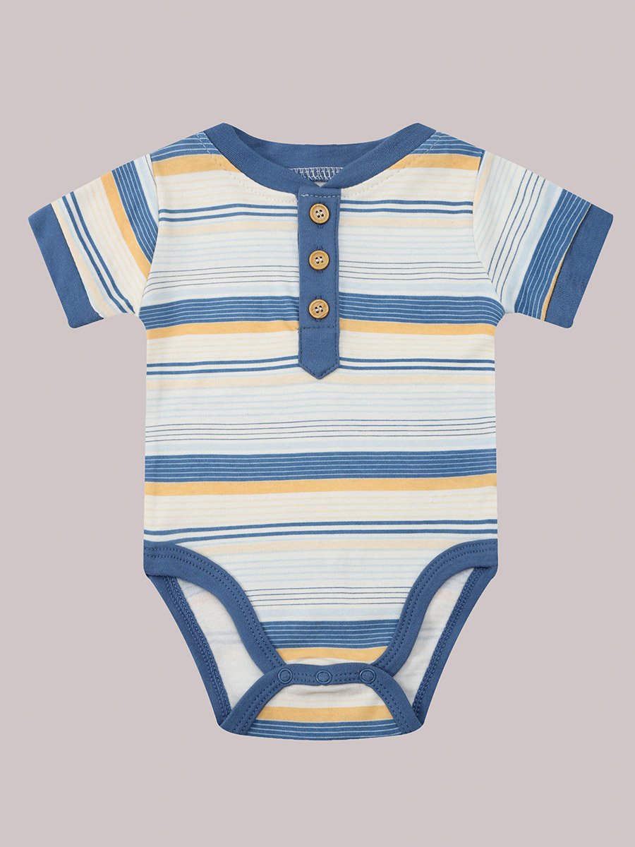 3-Piece Baby Outfit Ribbed Bodysuit, Pants and Hat Set