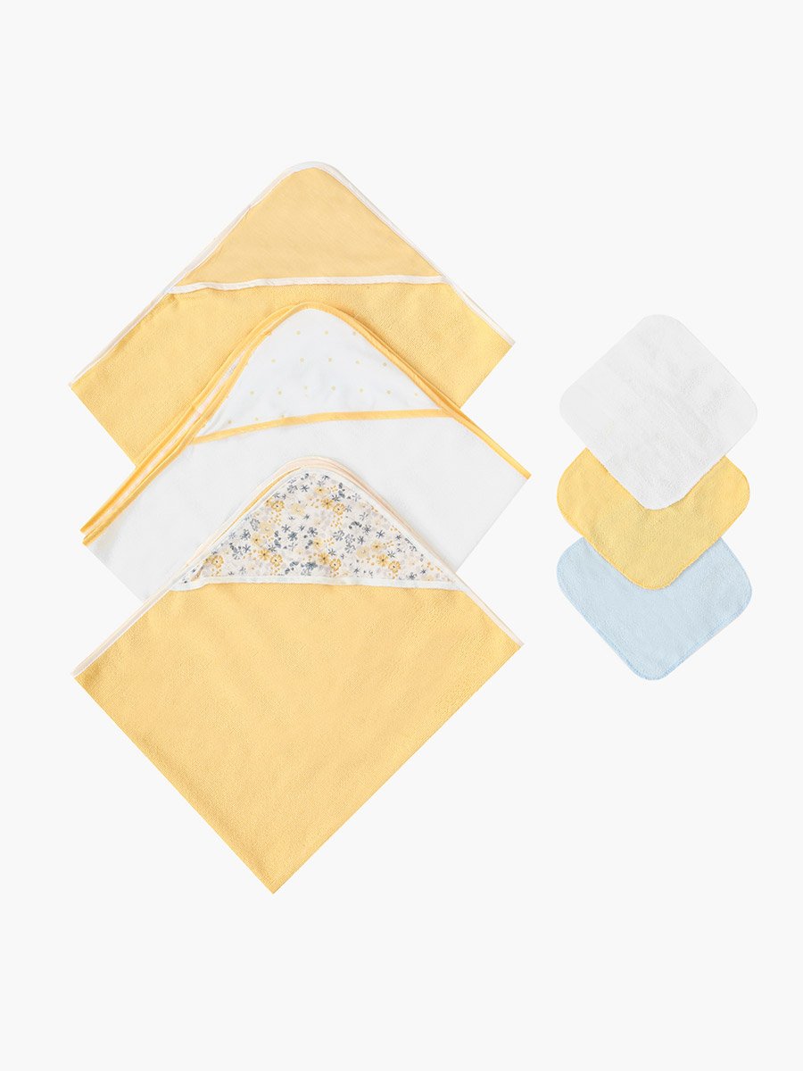Pack of 6 -Baby Hooded Towel and Face Cloth