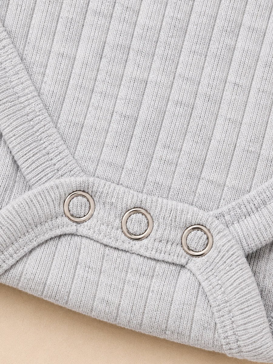 3-Piece Ribbed Bodysuit, Footed Pants and Soft Hat Set