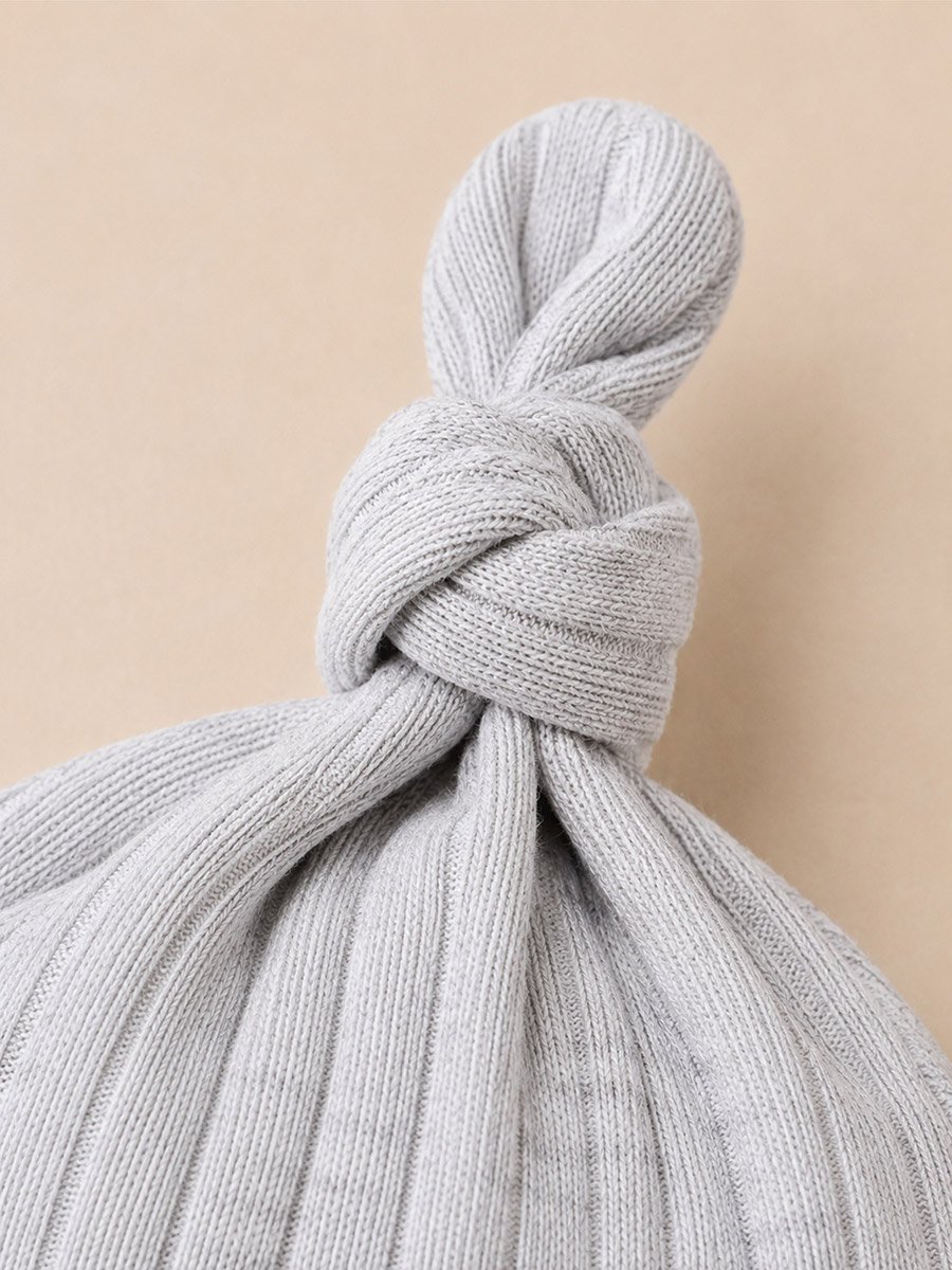 3-Piece Ribbed Bodysuit, Footed Pants and Soft Hat Set