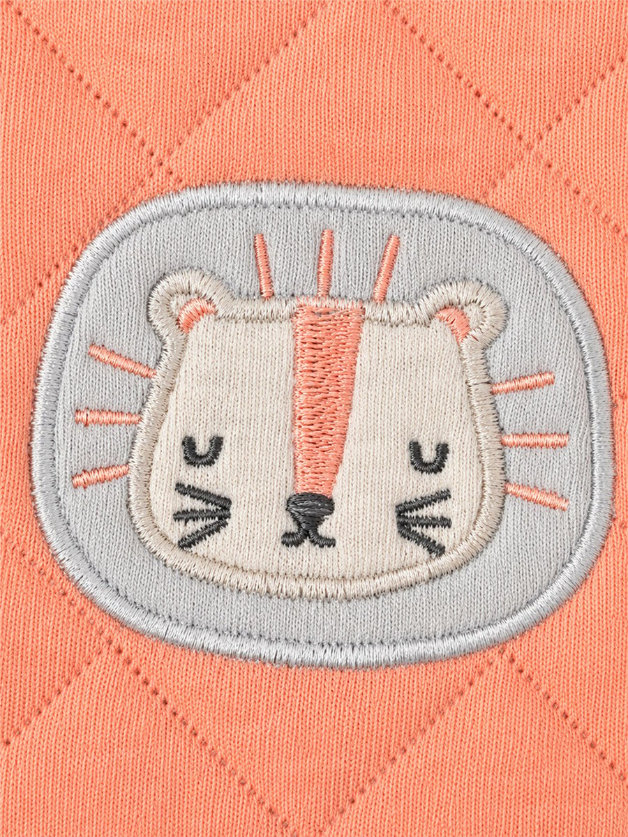 3-Piece Graphic Bodysuit, Patterned Pants and Animal Patch Vest