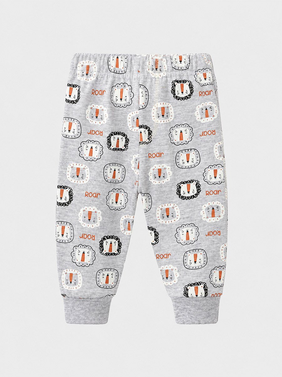 3-Piece Graphic Bodysuit, Patterned Pants and Animal Patch Vest