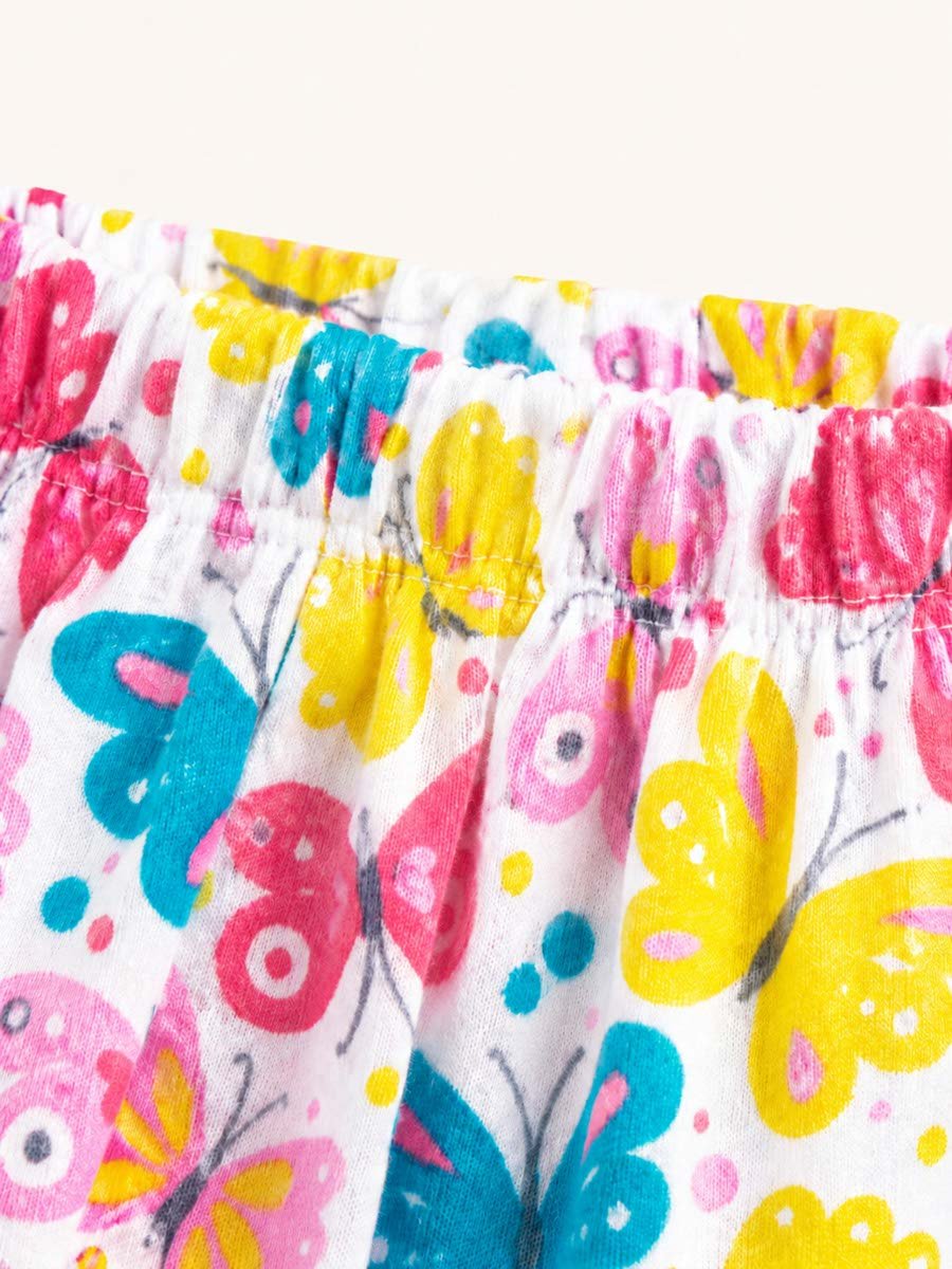 3-Piece Butterfly Print Bodysuit, Shorts and Socks Set