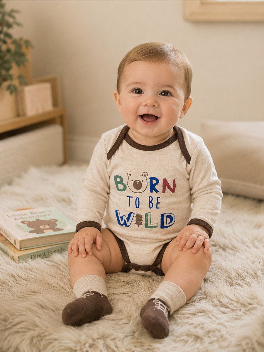 3-Piece Printed Bodysuit, Cap and Socks Set