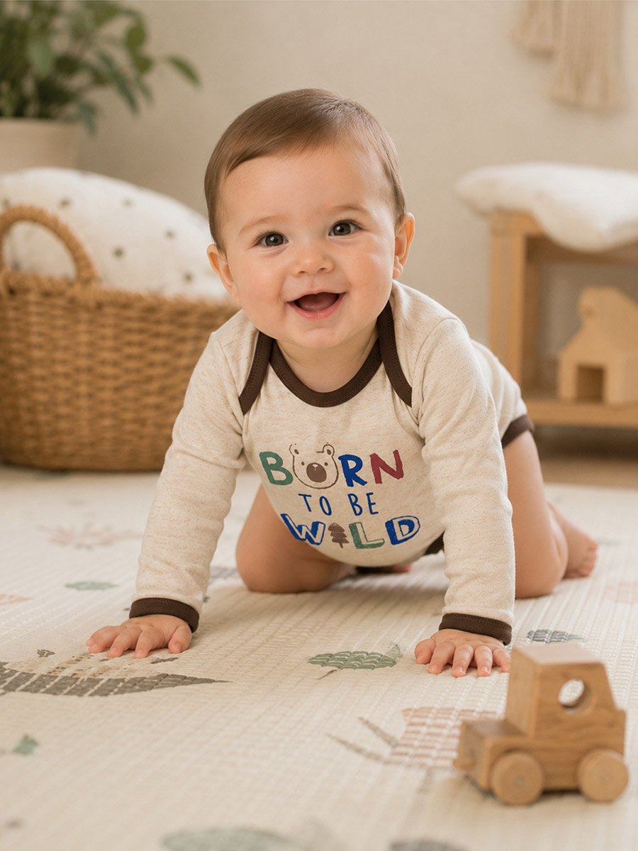 3-Piece Printed Bodysuit, Cap and Socks Set
