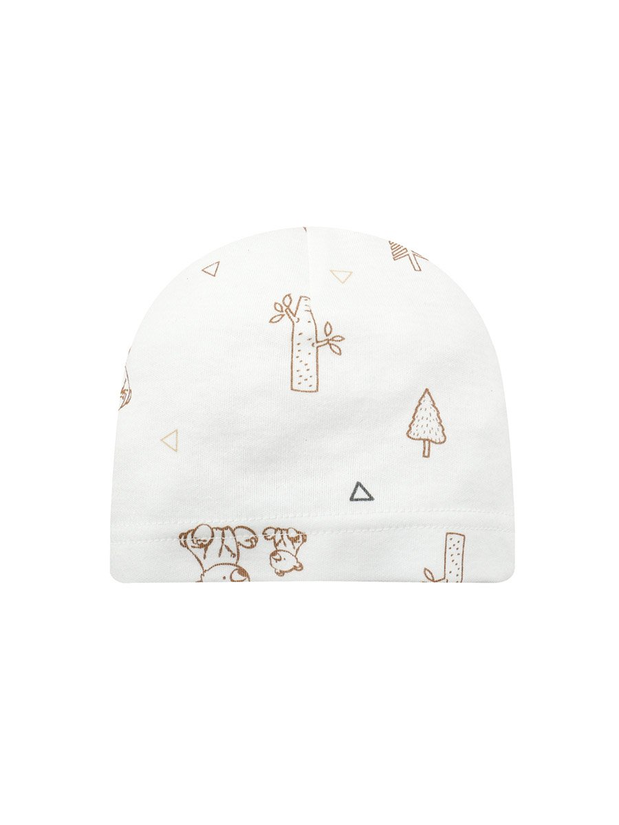 5-Piece Bear Print Onesie, Cap, Bib, Mittens and Bodysuit