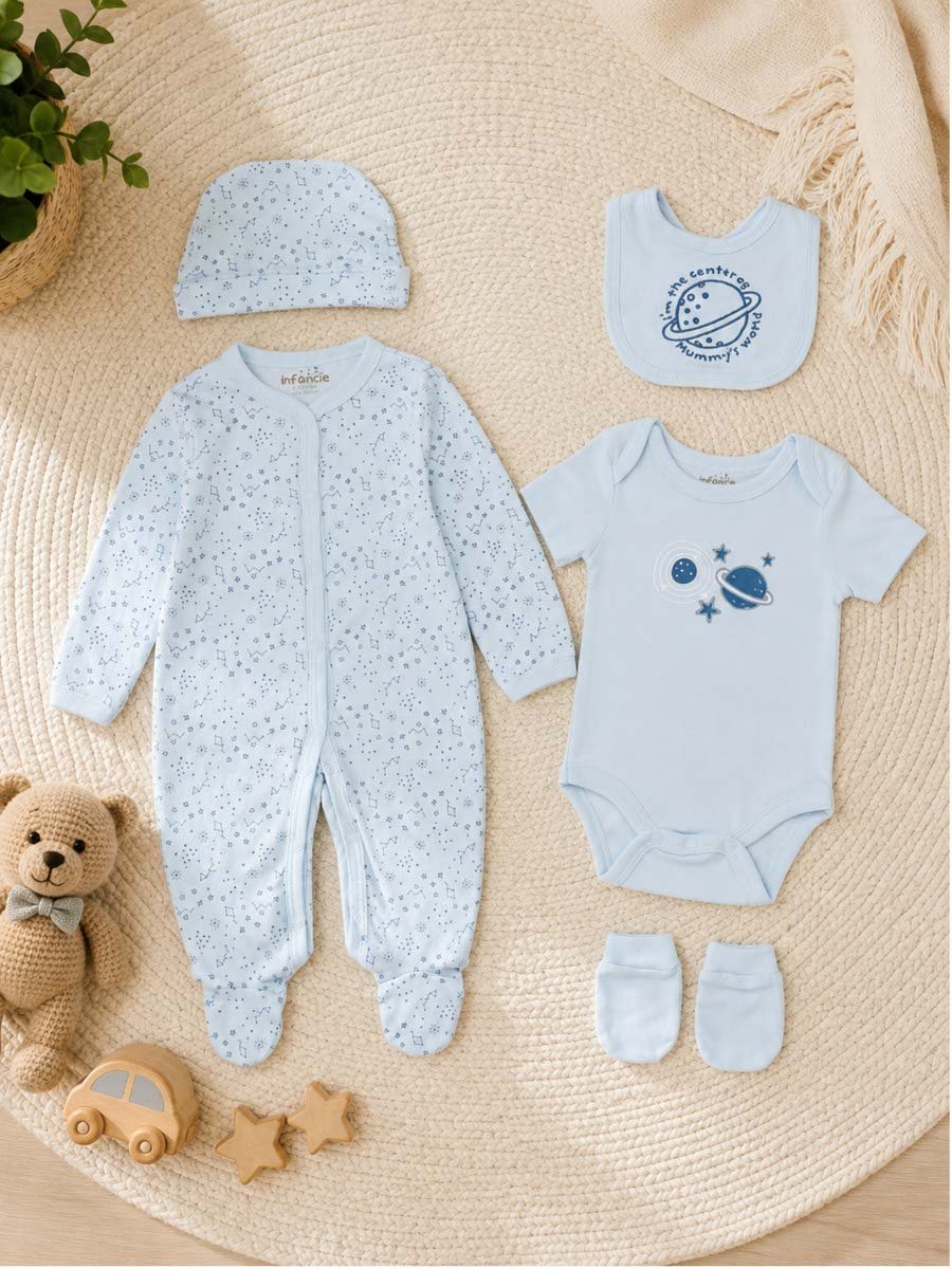 5-Piece Tiny Astronaut Baby Apparel Set