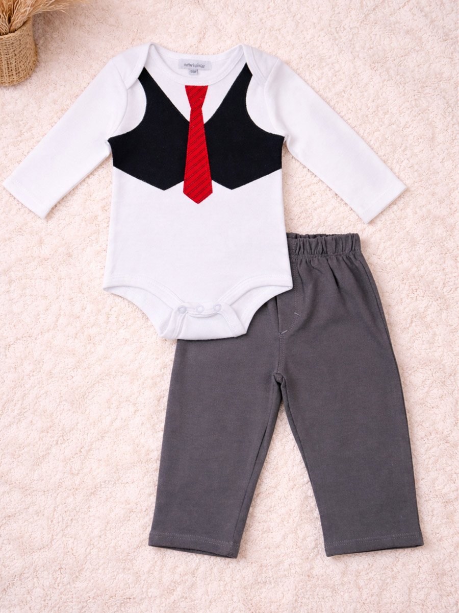 Baby Dapper Cub Outfit Bodysuit and Pants Set