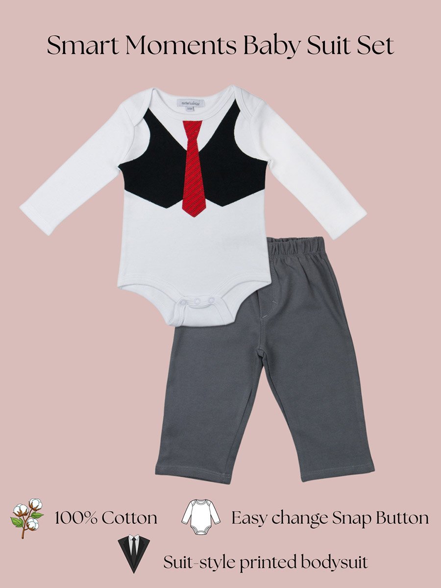 Baby Dapper Cub Outfit Bodysuit and Pants Set