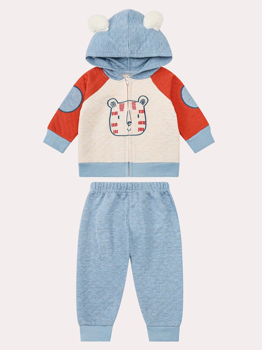 Baby Graphic Quilted Hoodie and Joggers Set