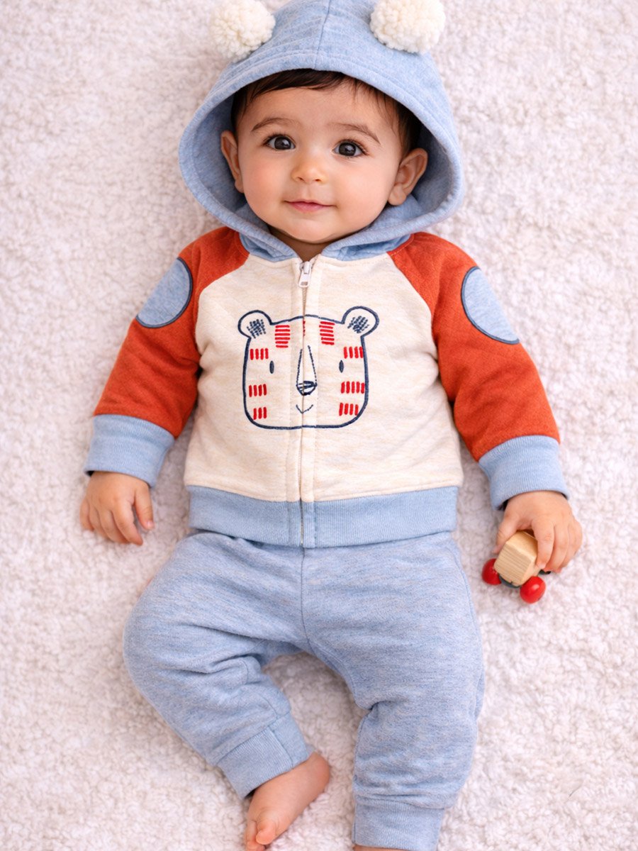 Baby Graphic Quilted Hoodie and Joggers Set