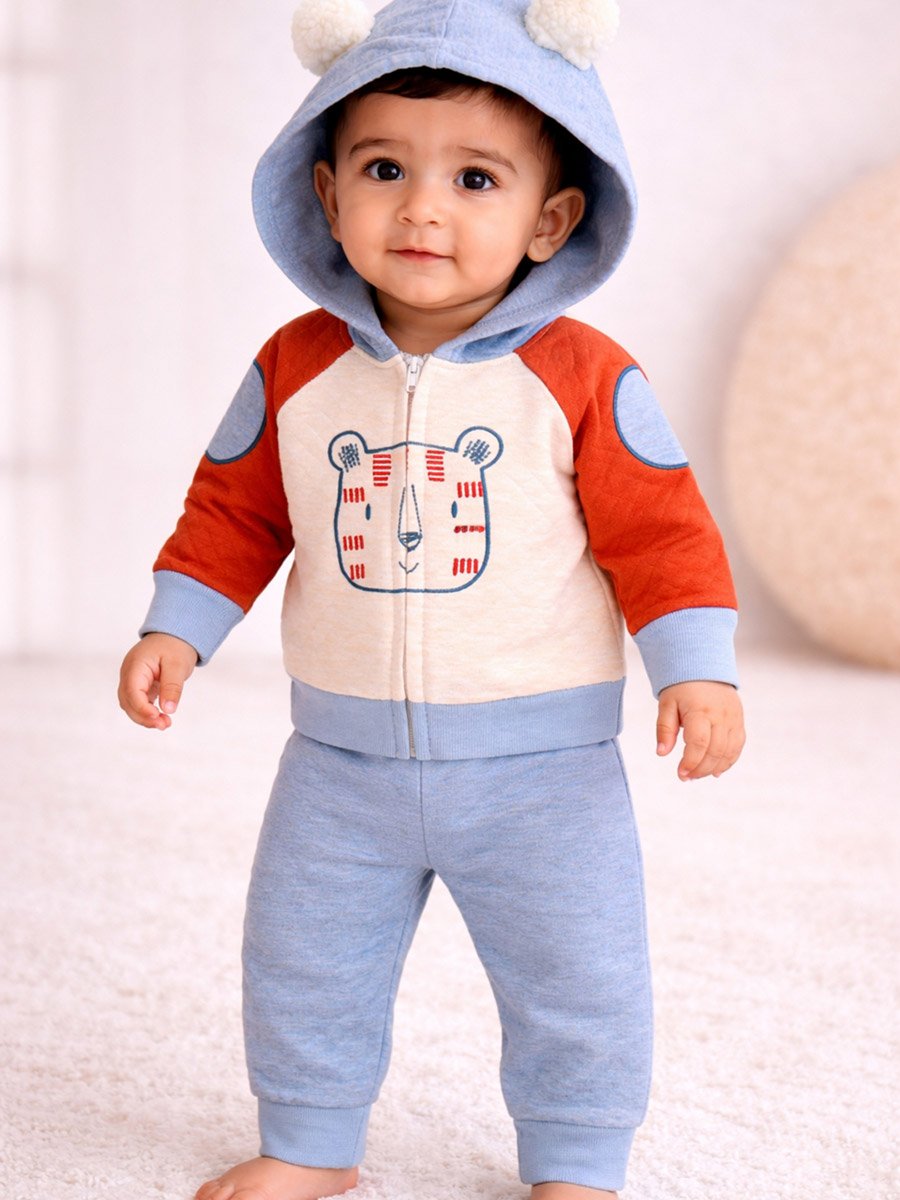 Baby Graphic Quilted Hoodie and Joggers Set