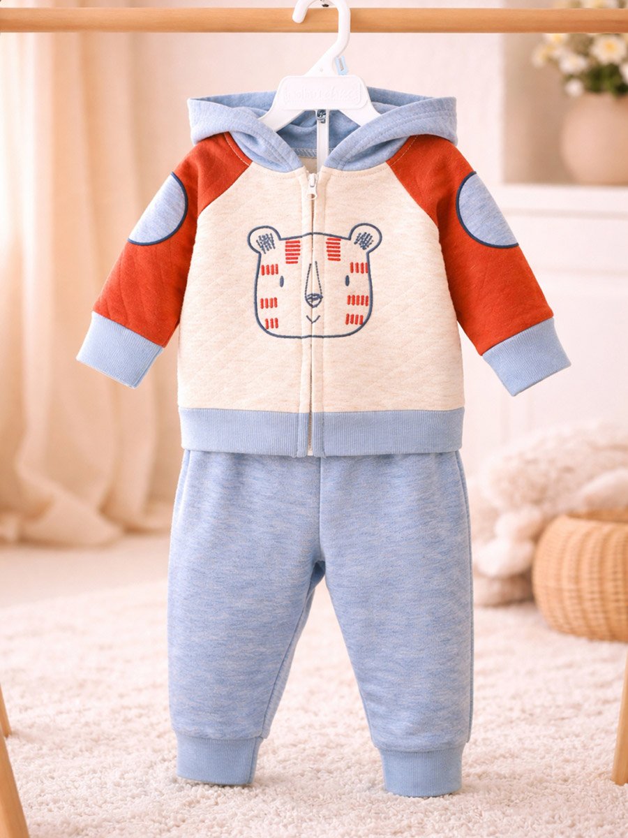 Baby Graphic Quilted Hoodie and Joggers Set