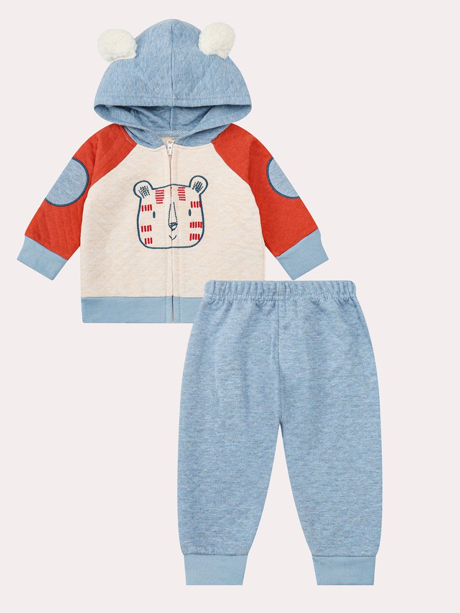 Baby Graphic Quilted Hoodie and Joggers Set