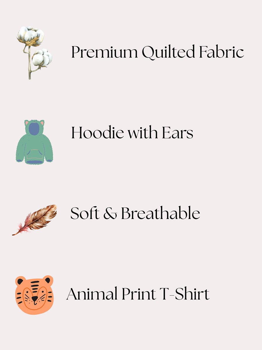 Baby Graphic Quilted Hoodie and Joggers Set