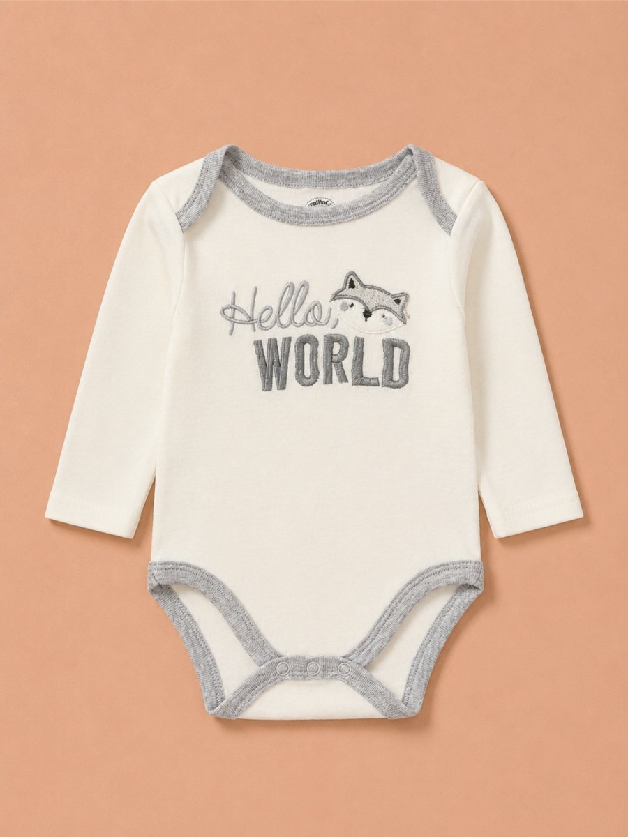 3-Piece Printed Bodysuit, Joggers and Mittens Set