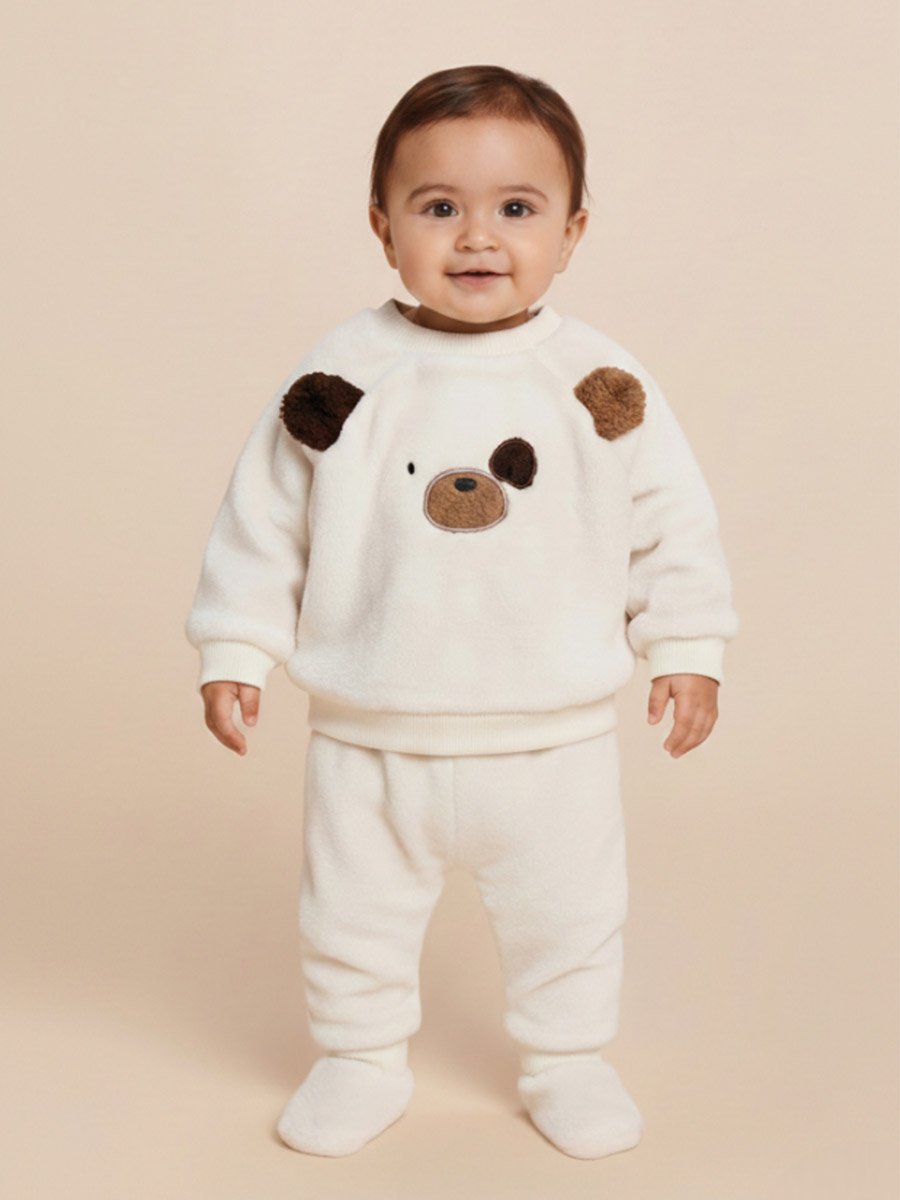 Baby Snuggle Bear Fleece Sweatshirt and Joggers Set