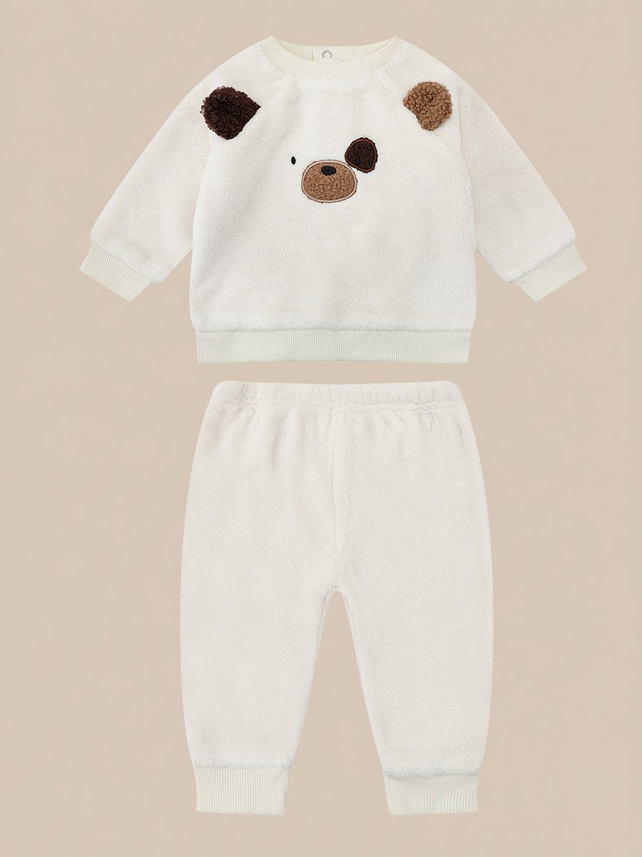 Baby Snuggle Bear Fleece Sweatshirt and Joggers Set