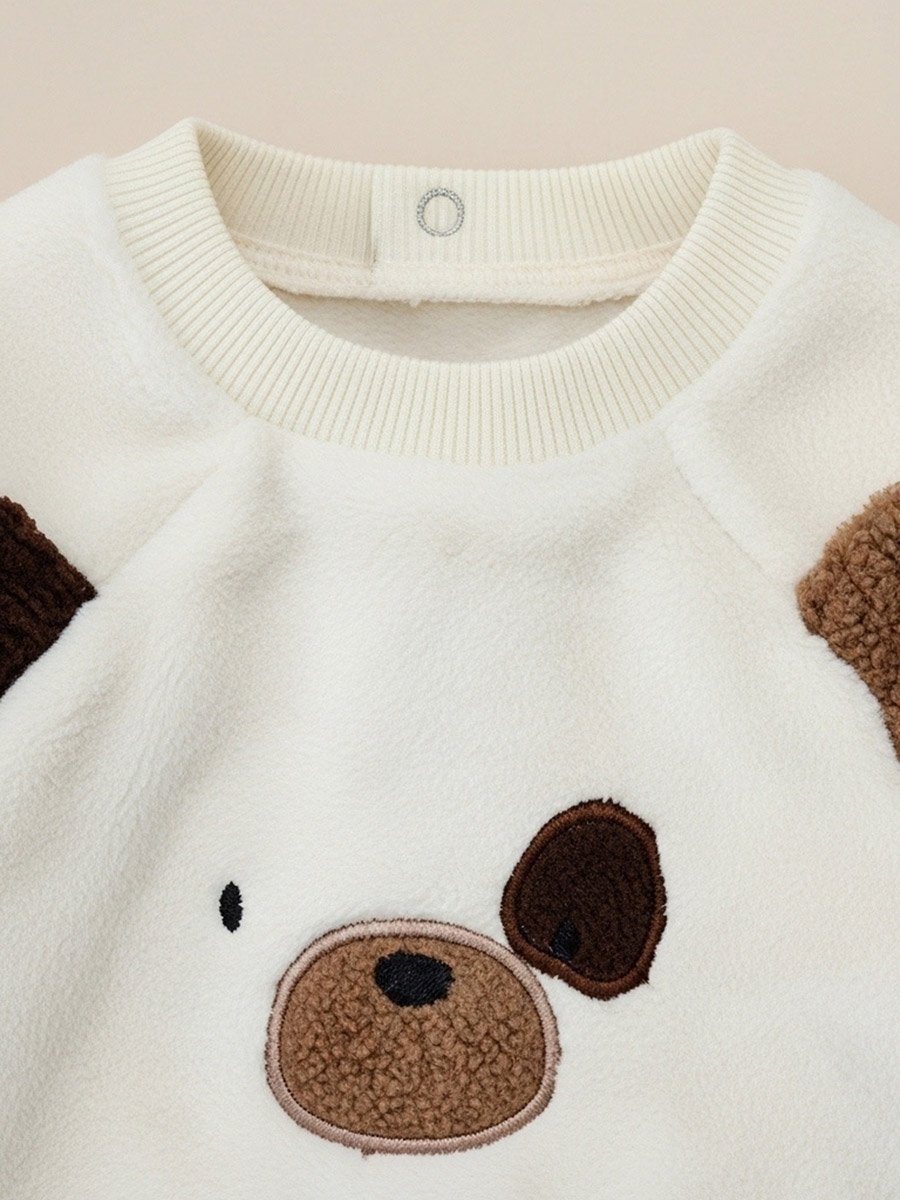 Baby Snuggle Bear Fleece Sweatshirt and Joggers Set