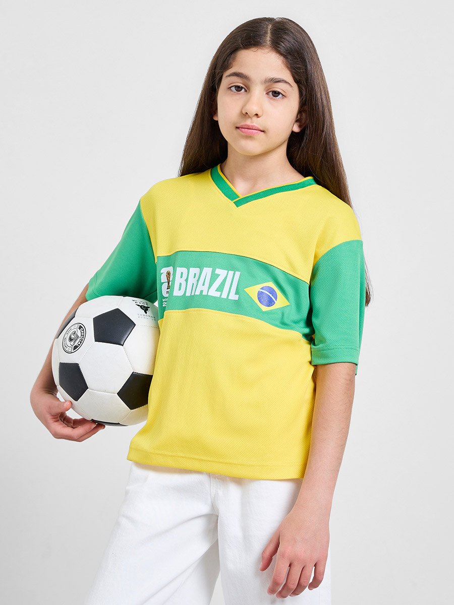تيشيرت جيرسي منتخب البرازيل بشعار فيفا