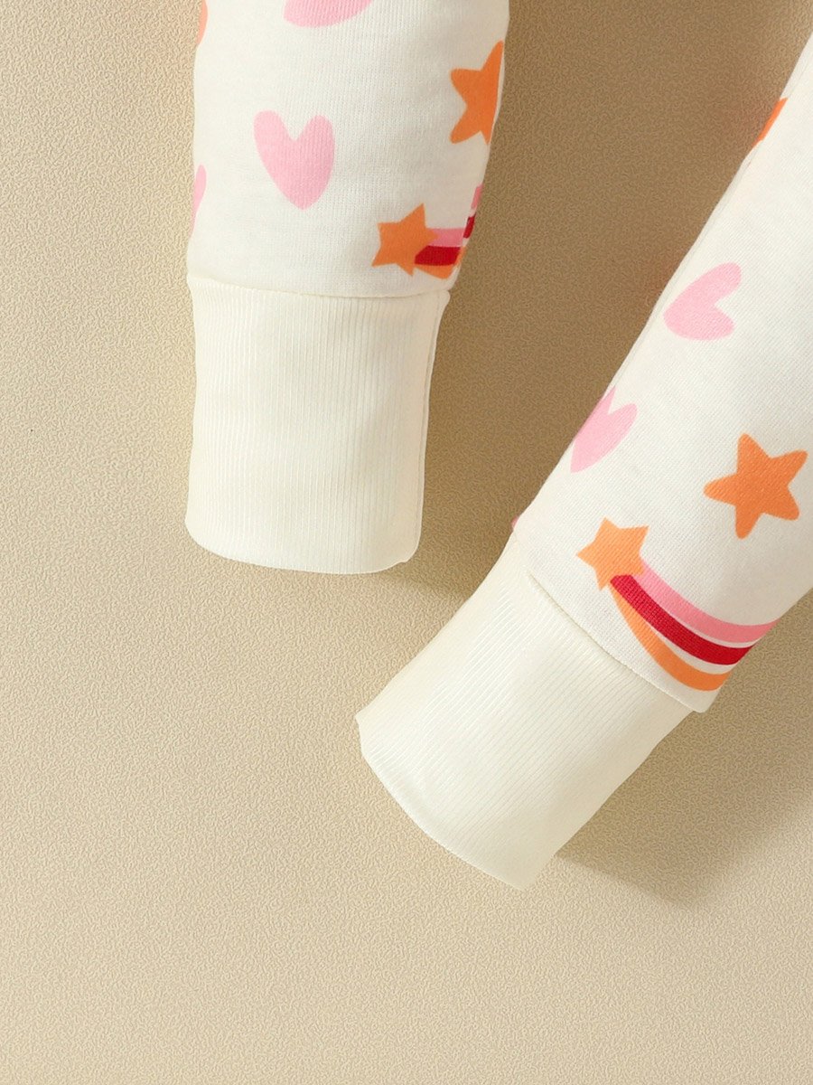 Girls Graphic Print T-Shirt and Pyjama Set