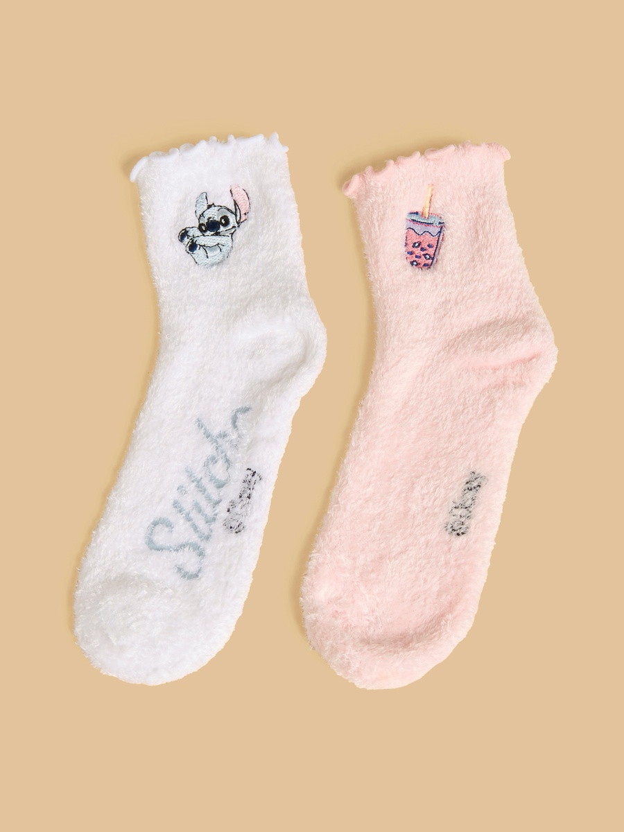 Pack of 2 - Stitch Print Socks