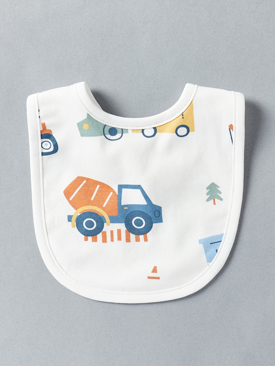 Pack of 2 - Vehicle Print Cotton Bib