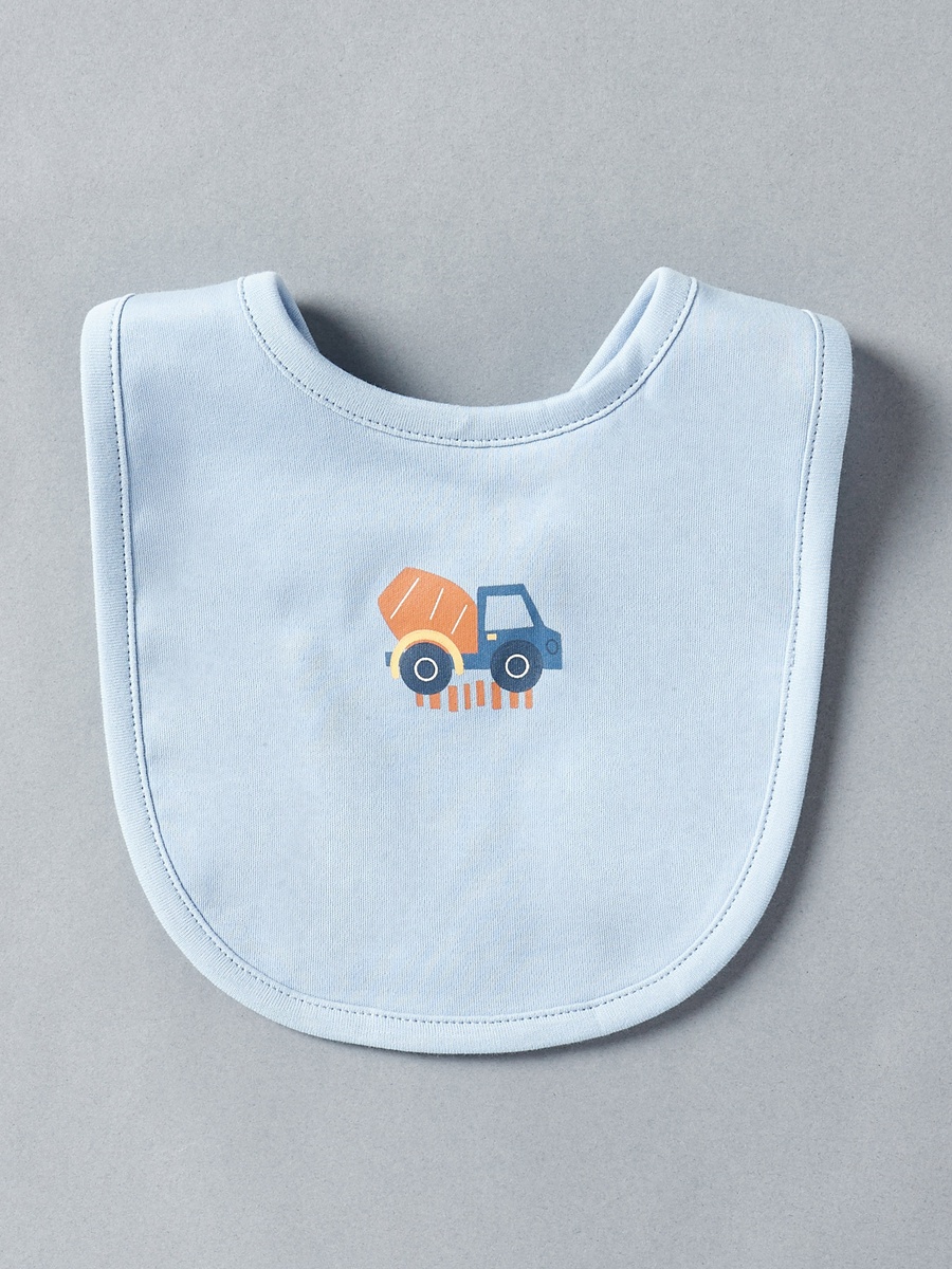 Pack of 2 - Vehicle Print Cotton Bib