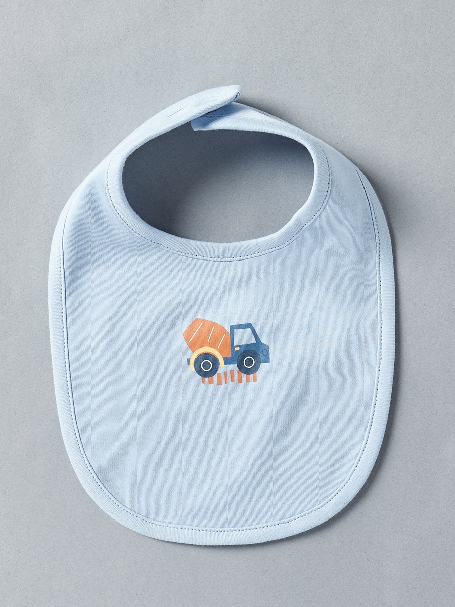 Pack of 2 - Vehicle Print Cotton Bib