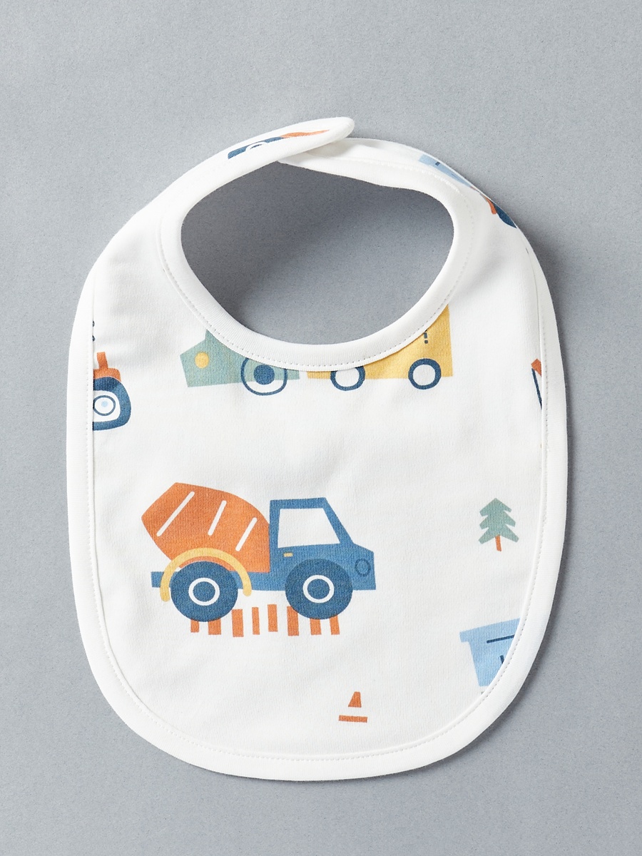 Pack of 2 - Vehicle Print Cotton Bib