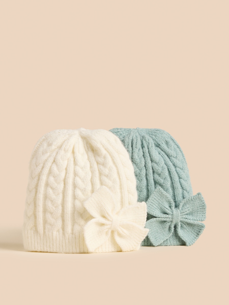 Textured 4-Piece Beanie and Mitten Set