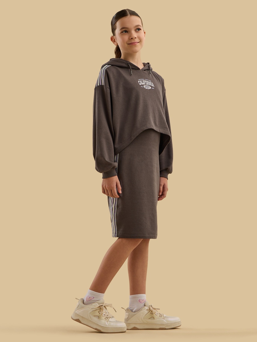 Printed Hoodie Dress