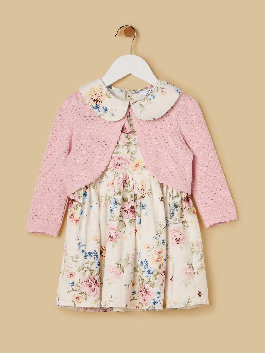 Floral Print Dress with Shrug