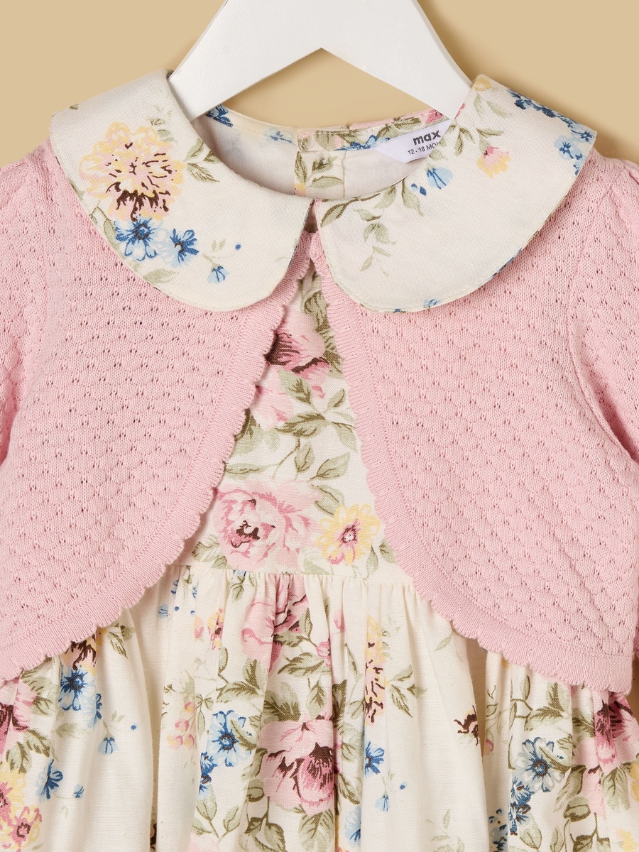 Floral Print Dress with Shrug