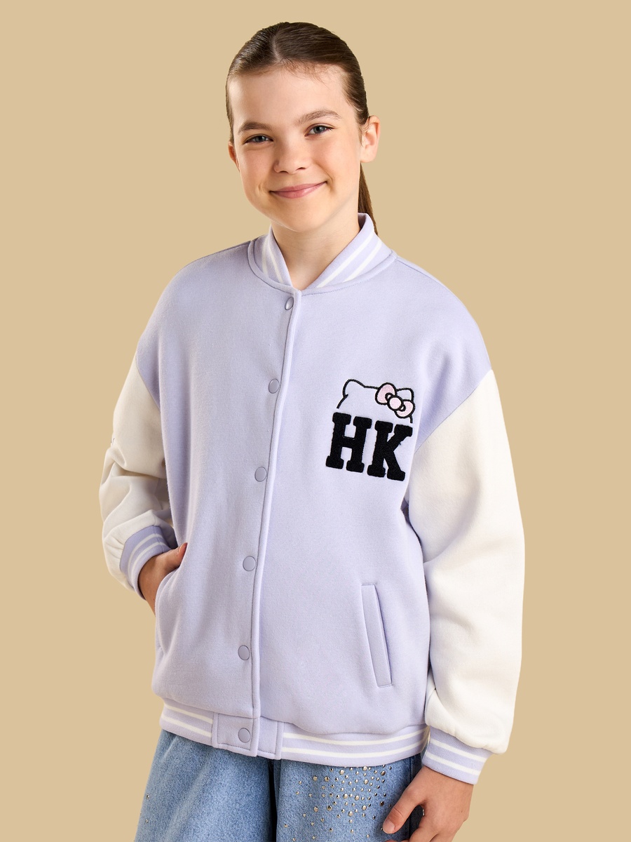 Hello Kitty Embroidered Bomber Jacket