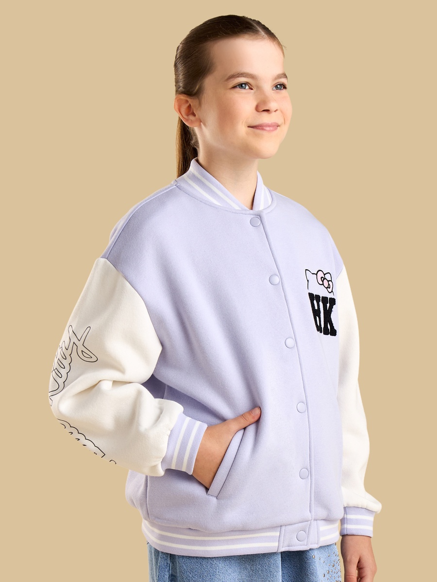 Hello Kitty Embroidered Bomber Jacket