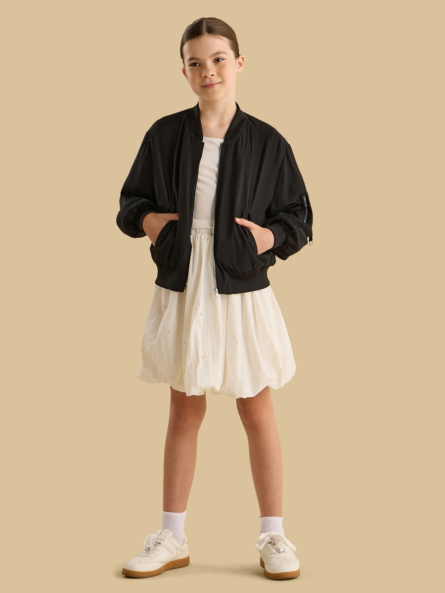 Zip Detail Bomber Jacket